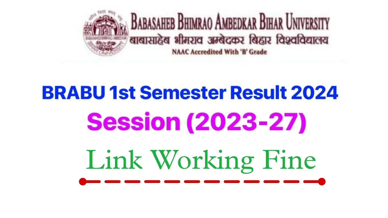 Brabu Ug 1st Semester Result 2023-27