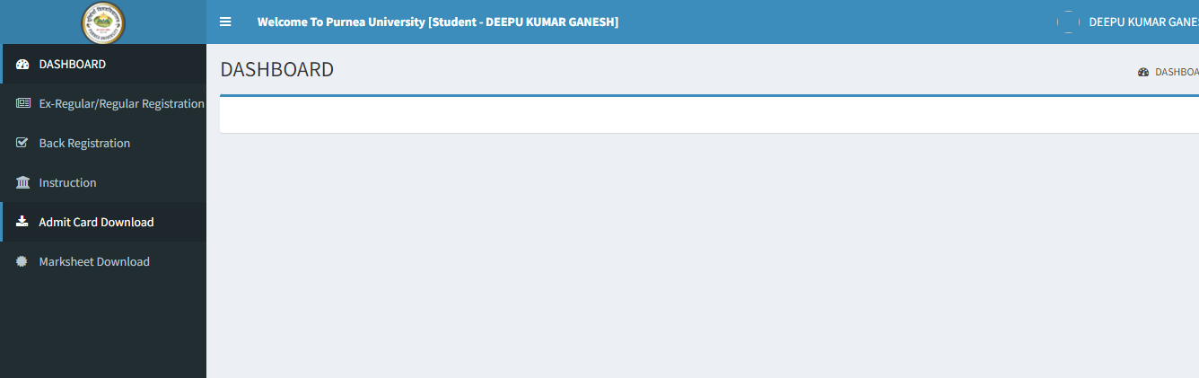 Purnea University Part 3 Admit Card Download