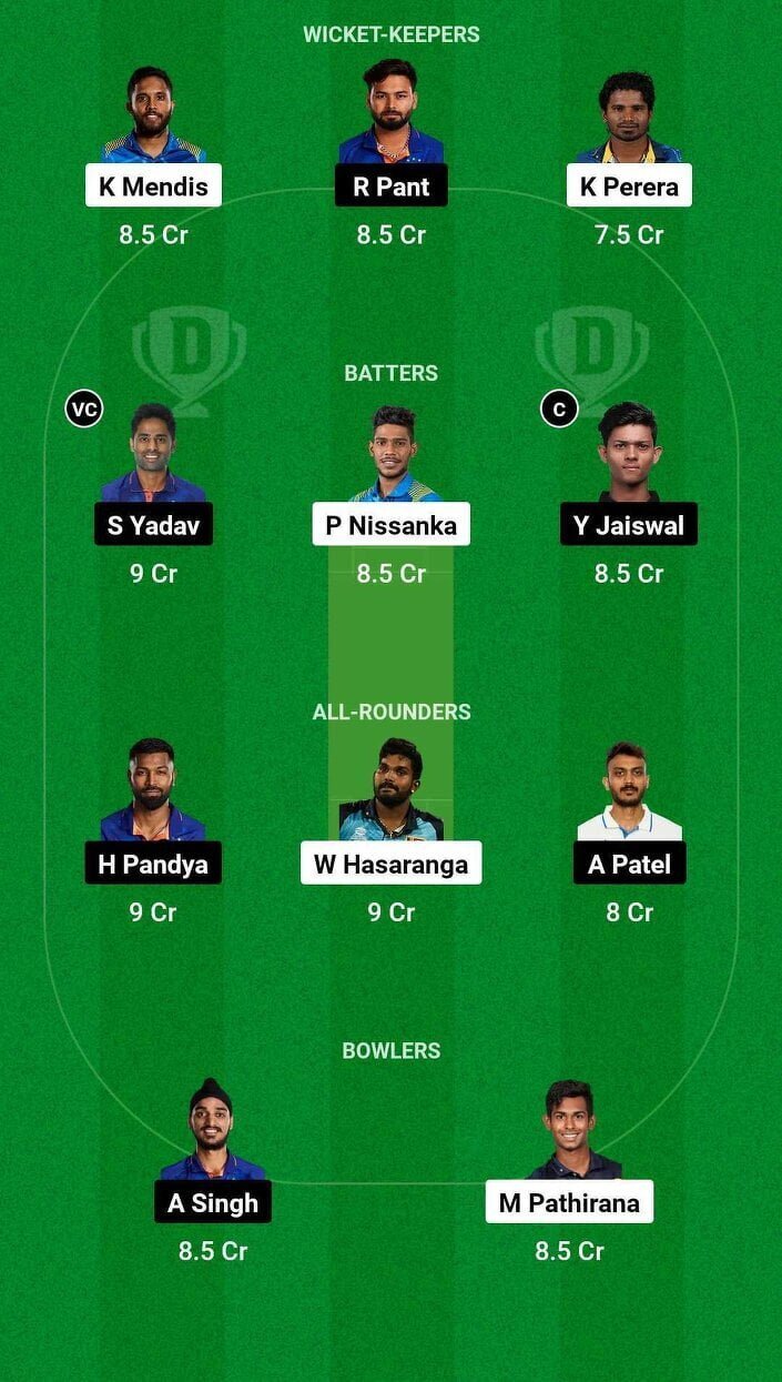 IND vs SL Dream11 Prediction Hindi