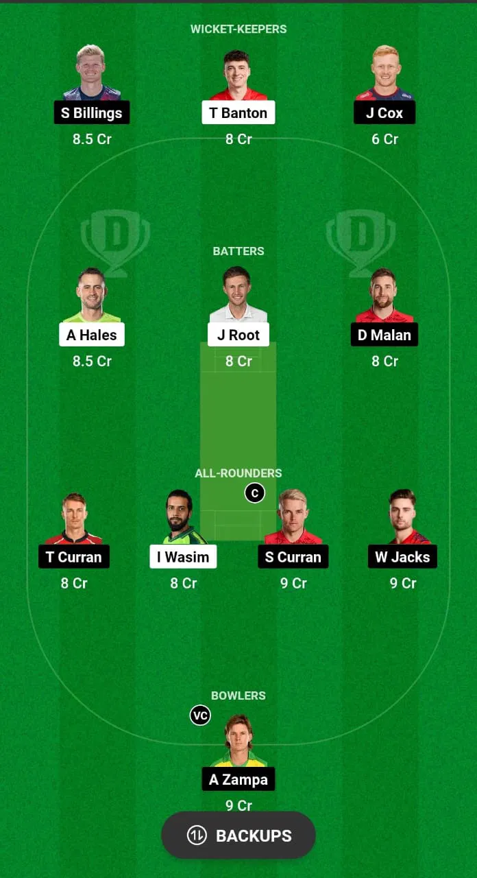 Trent Rokets VS Oval Invincible Final Dream11 Team 2