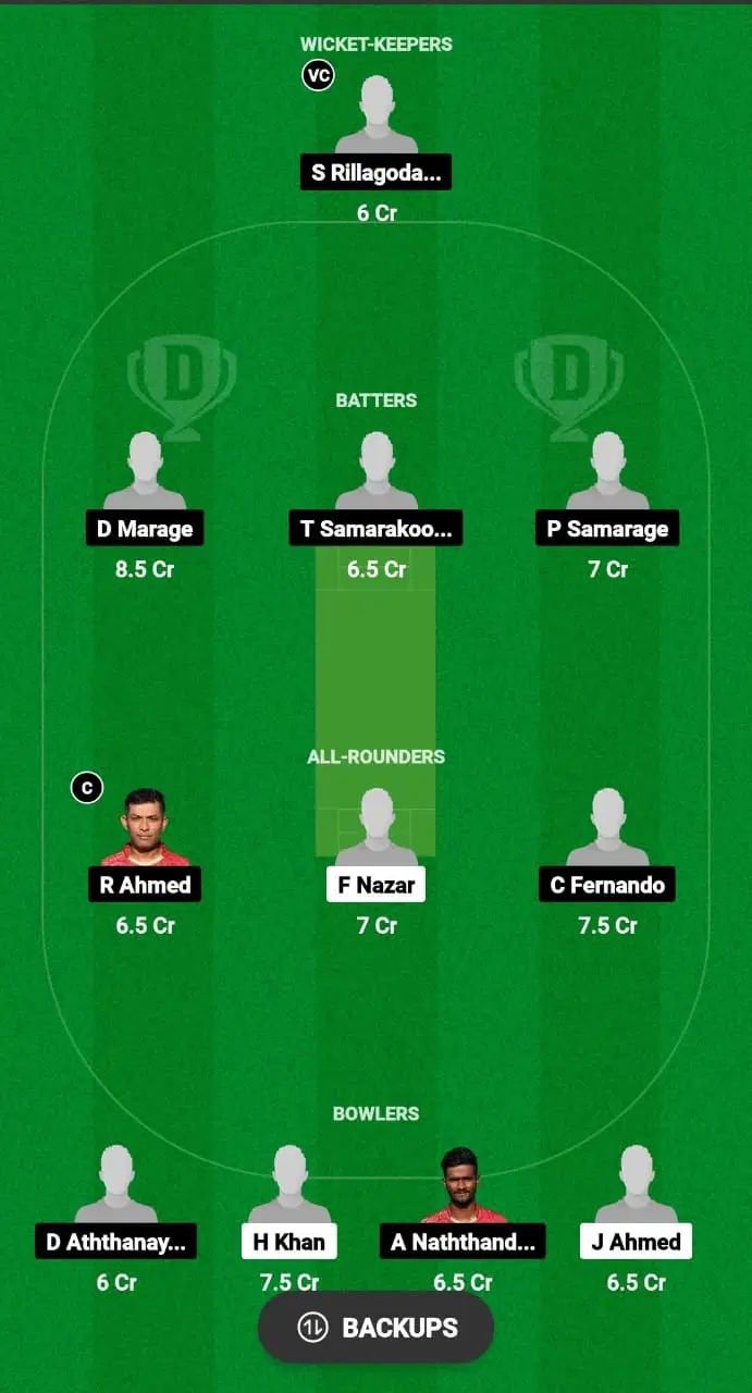 BOL VS RCC Dream11 Prediction Team