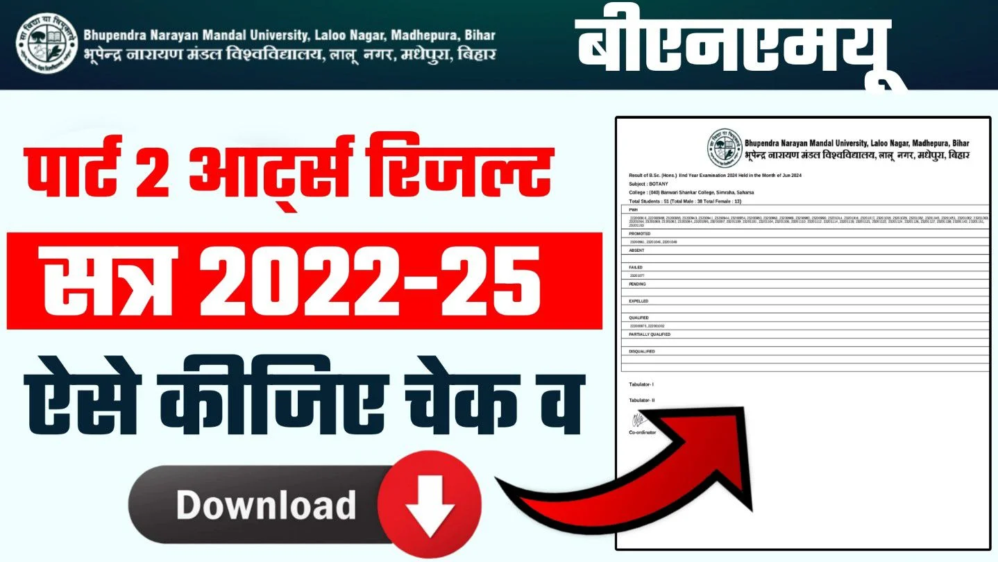 BNMU BA PART 2 Result 2022-25