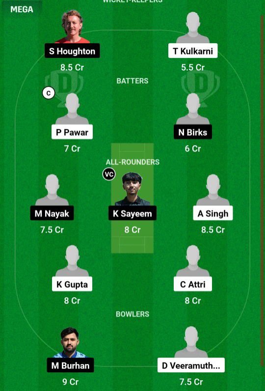 ZC VS SOS Dream11 Prediction Team 