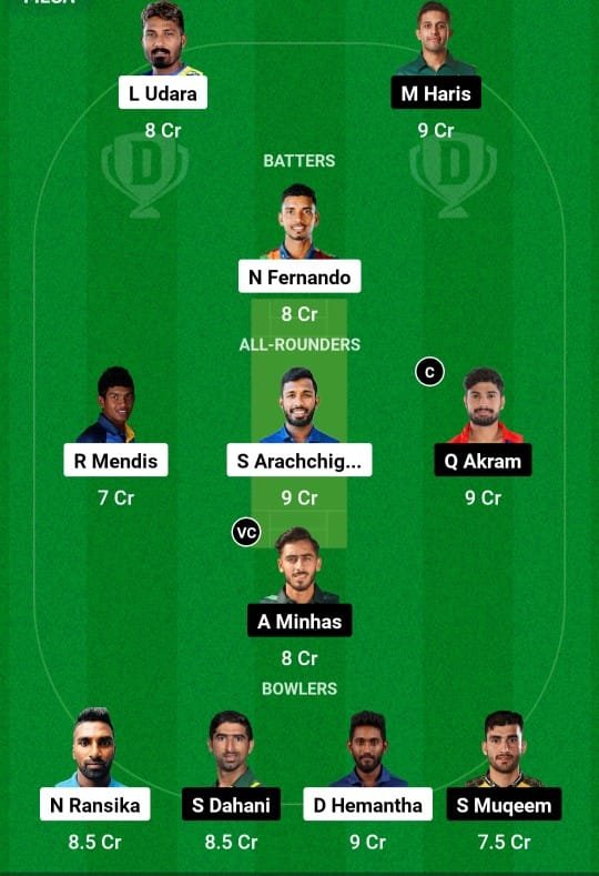 SL-A VS PK-A Dream11 Prediction