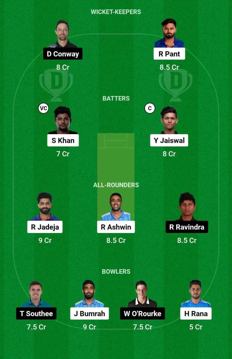 IND VS NZ Dream11 Prediction HINDI