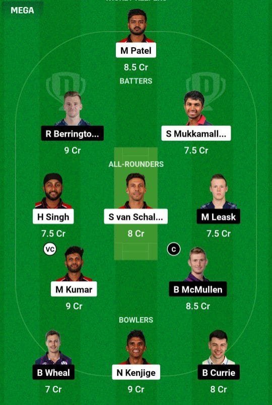 USA VS SCO Dream11 Prediction