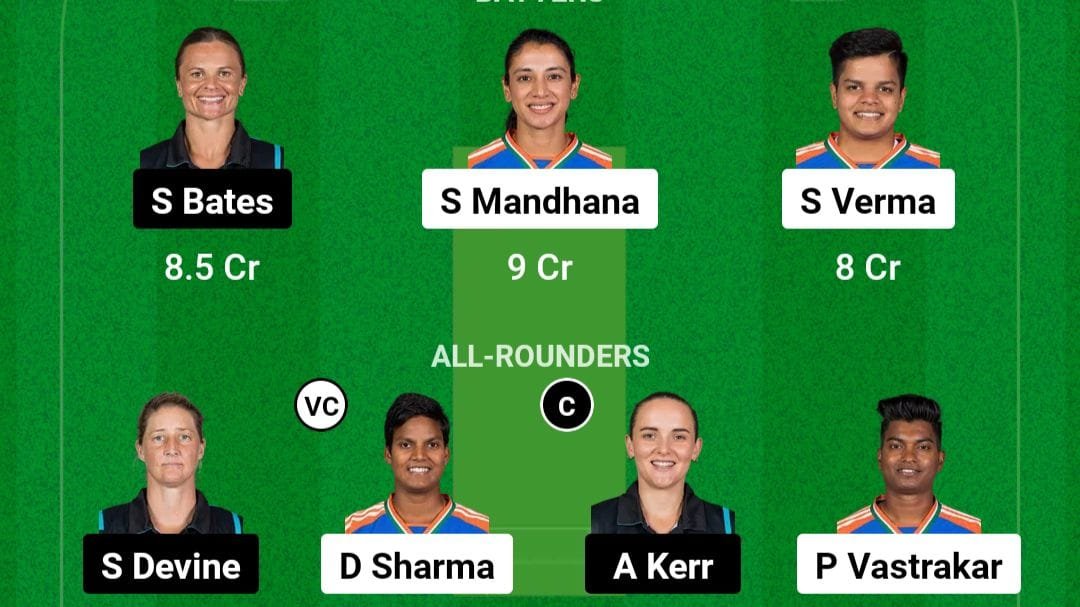 IN-W VS NZ-W Dream11 Prediction Hindi