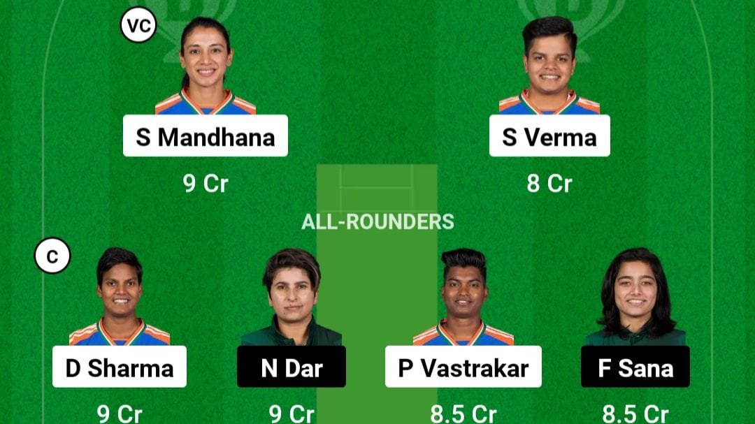 IN W VS PK W Dream11 Prediction Hindi