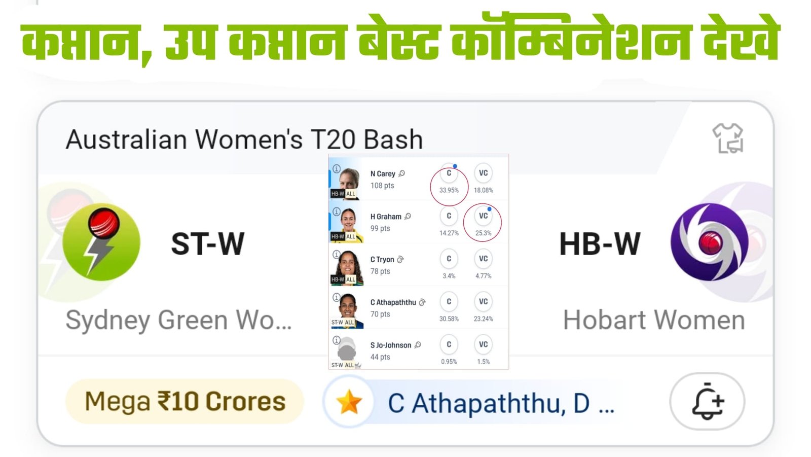 ST W VS HB W Dream11 Prediction Team