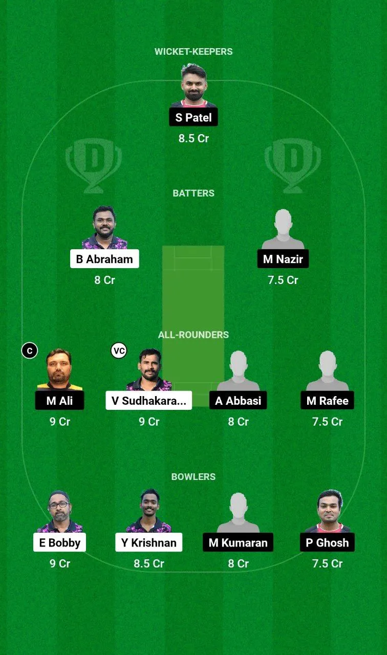 MMA VS MTD Dream11 Prediction Team 