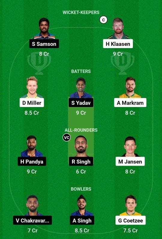 IND VS SA 3rd t20i Dream11 Prediction Team 2