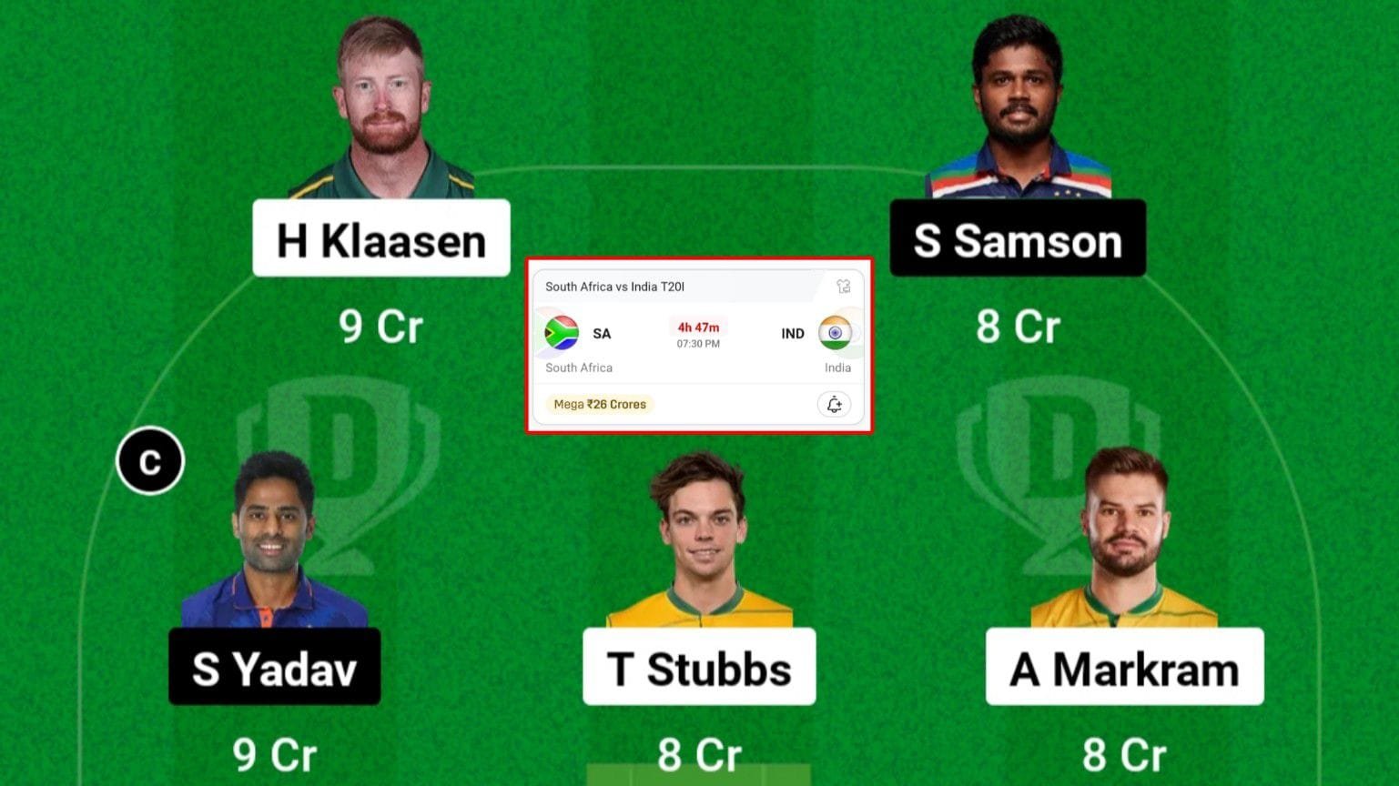 SA vs IND Best Dream11 Prediction Team