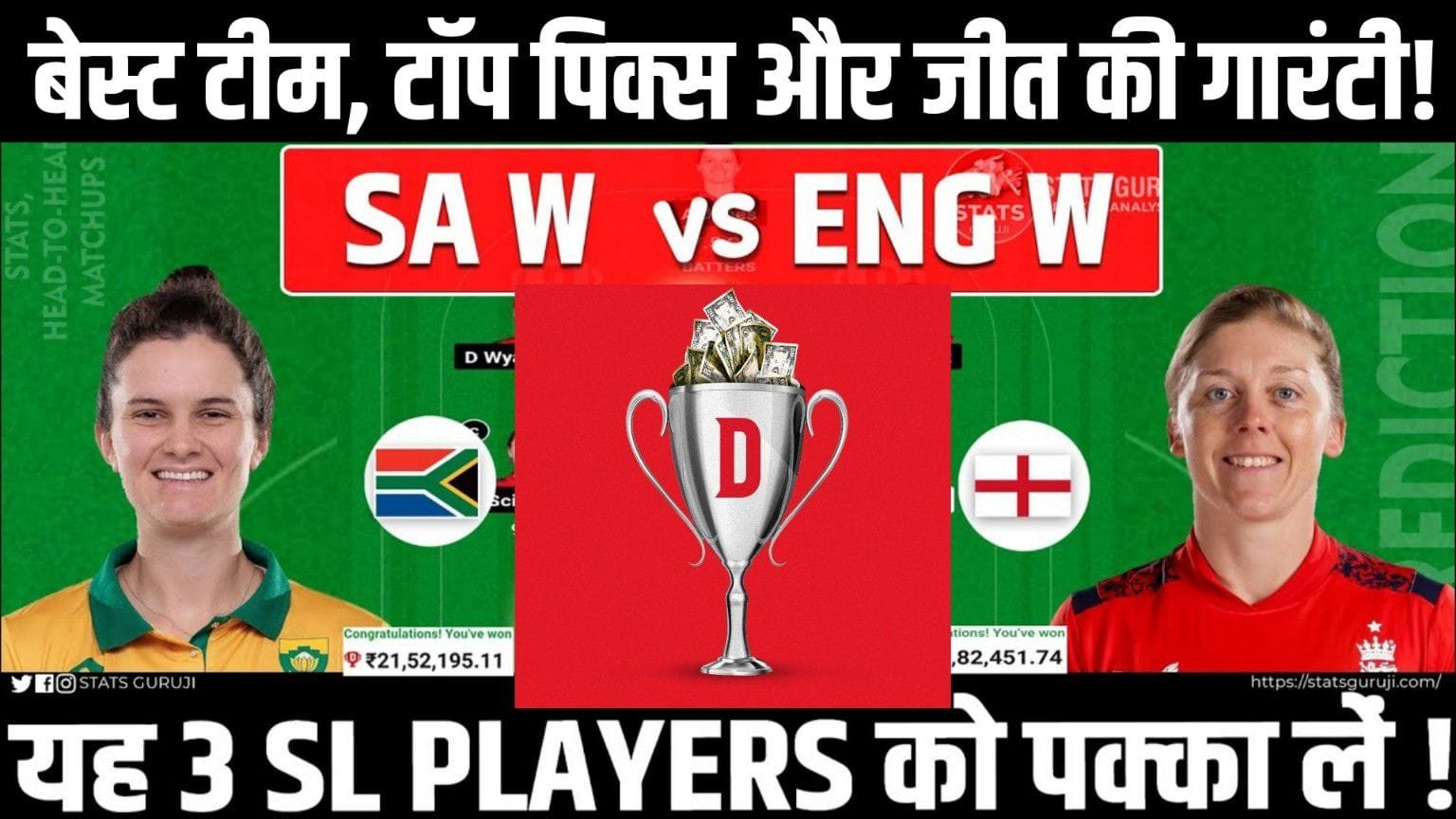 SA W बनाम ENG W 2nd T20I Dream11