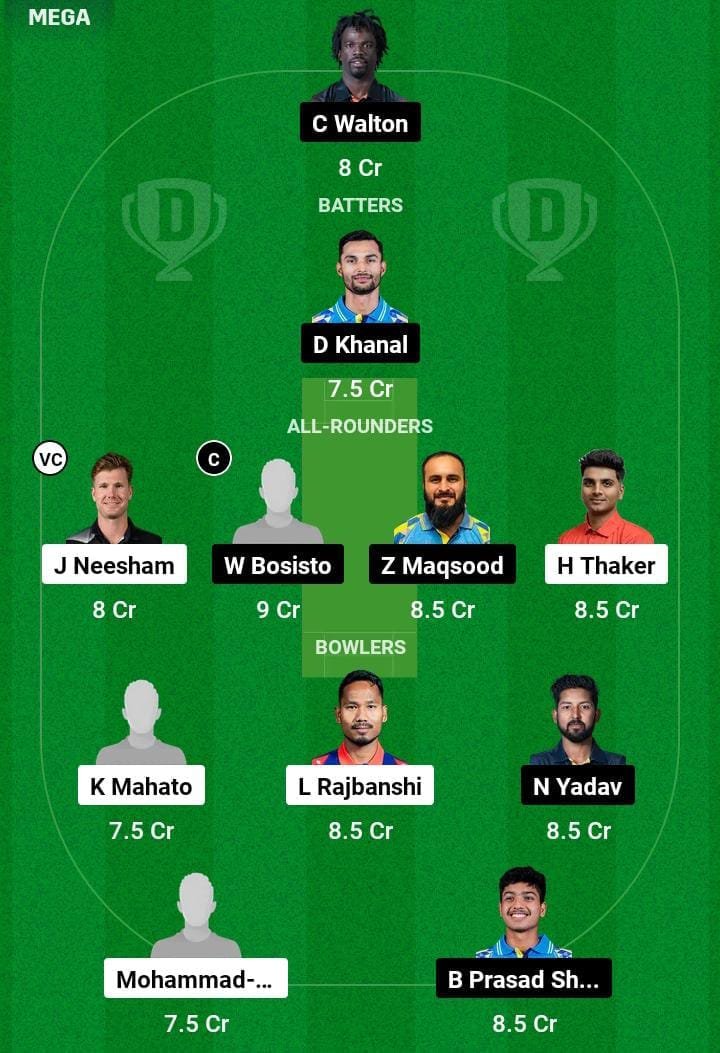 JKB Vs KNY Qualifier 2 Match Dream11 Prediction Team 2 