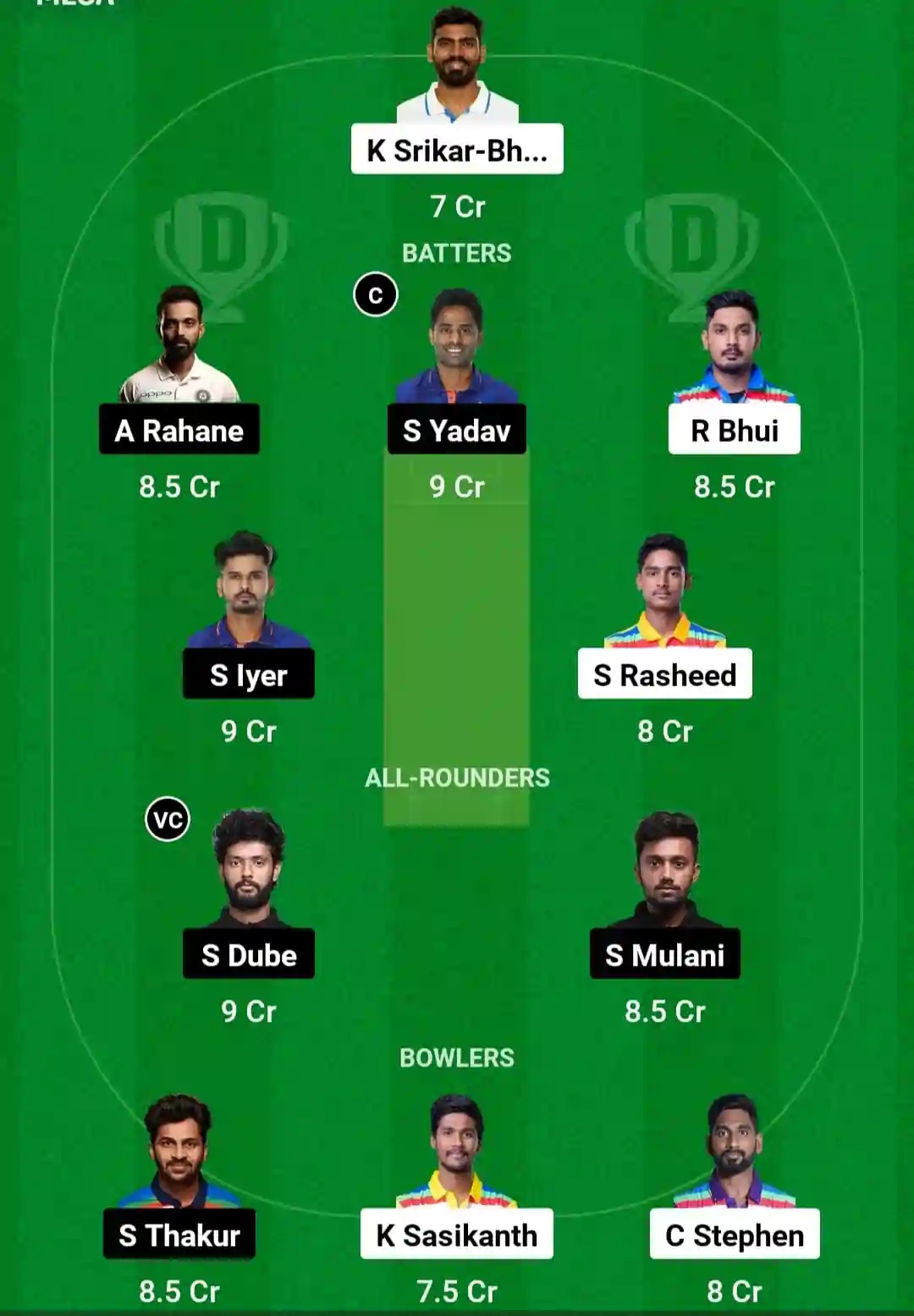 AND VS MUM Dream11 Prediction Team