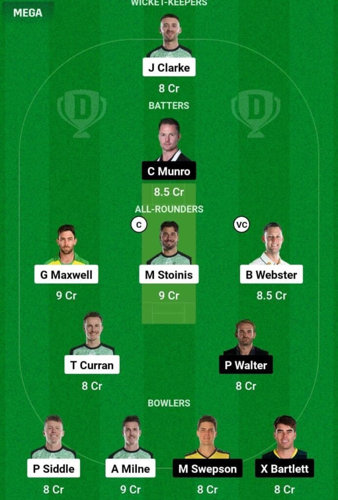 STA Vs HEA Dream11 Prediction Team