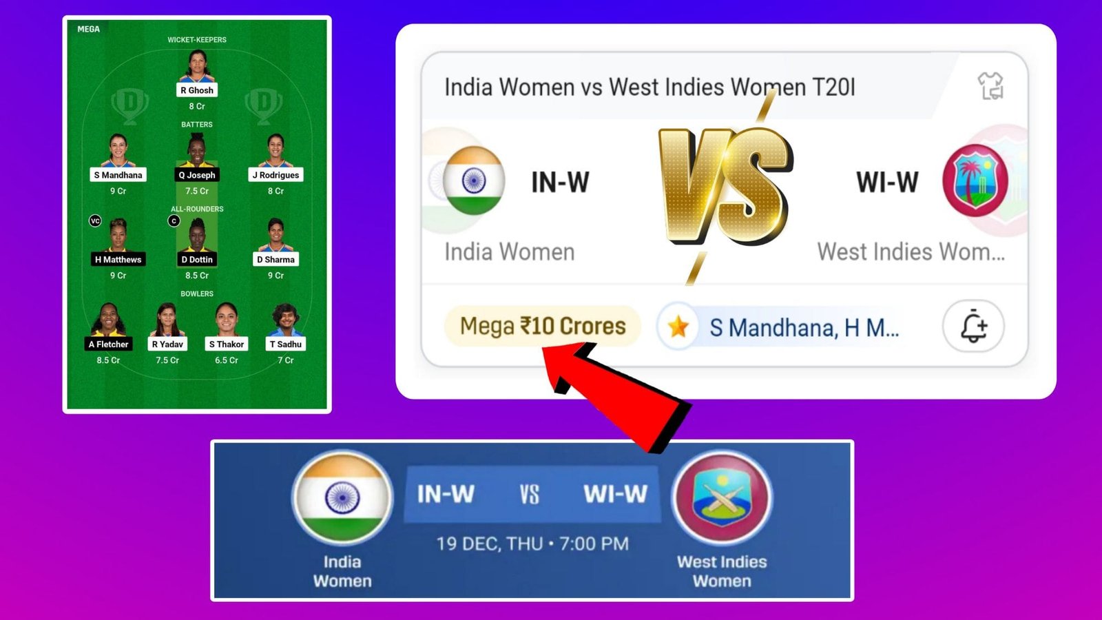 IN-W VS WI-W 3rd t20i Dream11 Prediction Hindi