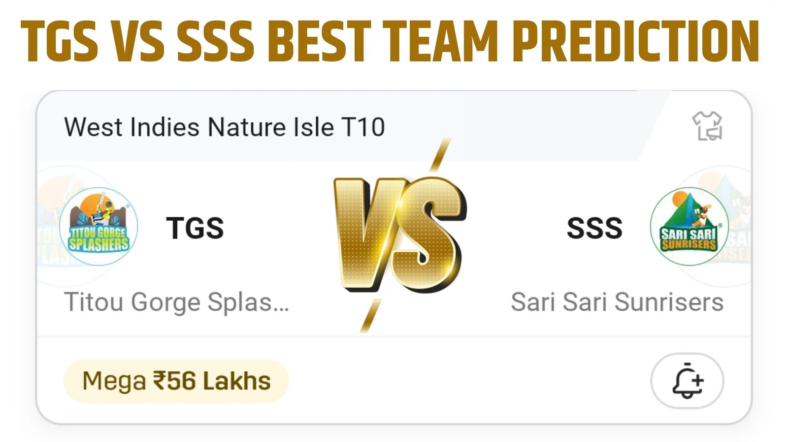 TGS Vs SSS Dream11 Prediction Hindi