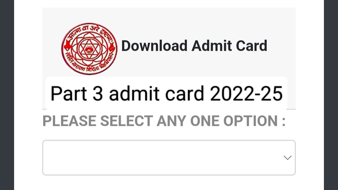 LNMU Part 3 Admit Card 2022-25