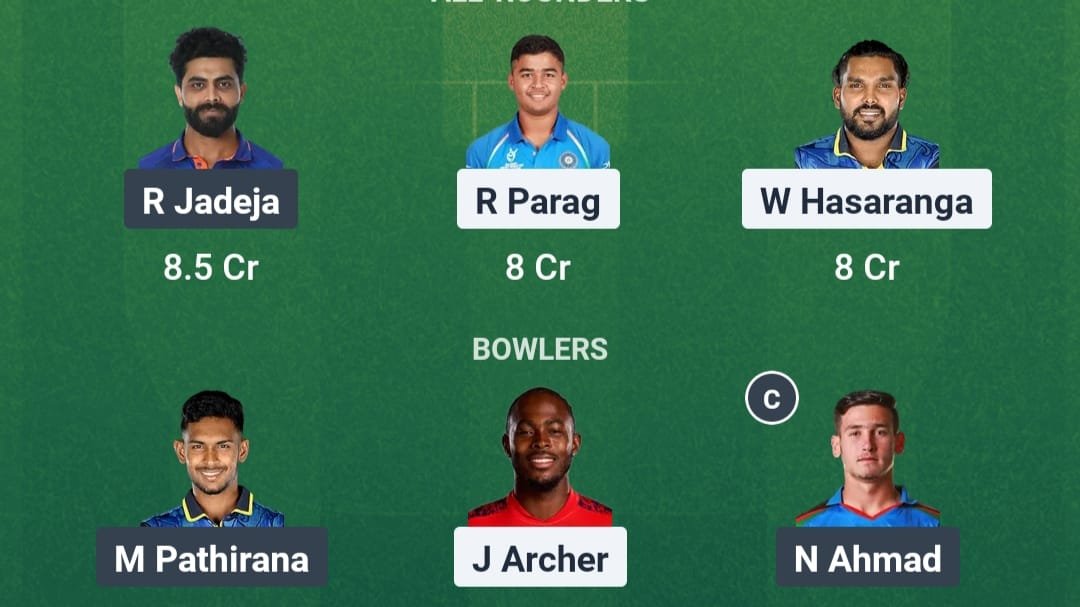 RR VS CSK Dream11 Prediction Hindi
