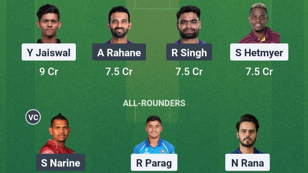 RR Vs KKR Dtram11 Prediction HindiI .PL 2025 Match No 6th