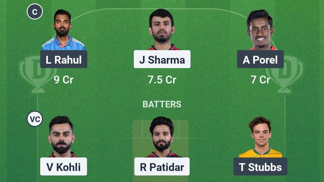 RCB VS DC Dream11 Prediction Hindi , IPL Match No 24th